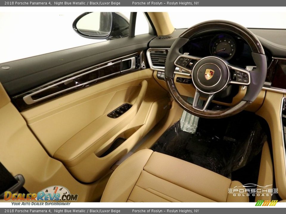 2018 Porsche Panamera 4 Night Blue Metallic / Black/Luxor Beige Photo #17