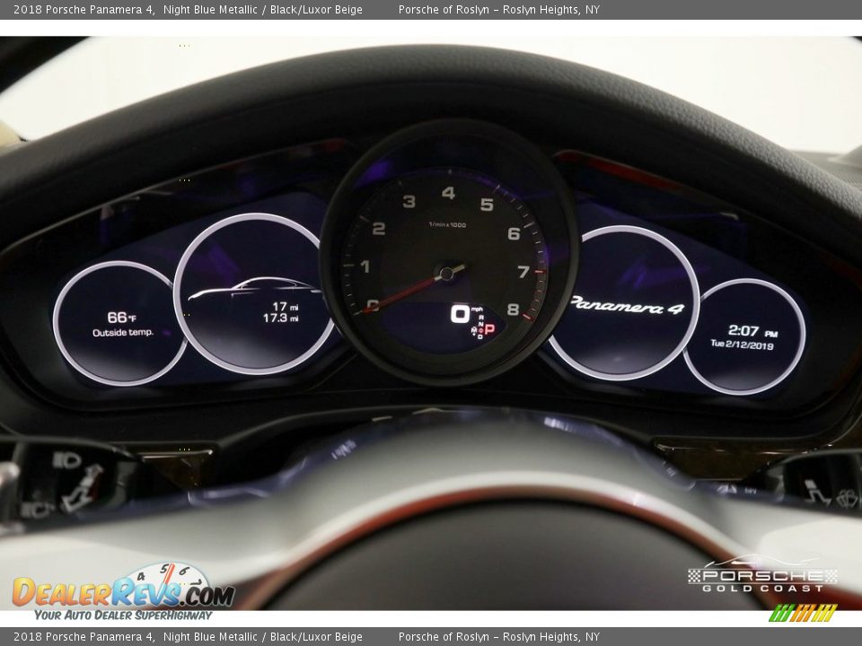 2018 Porsche Panamera 4 Night Blue Metallic / Black/Luxor Beige Photo #21