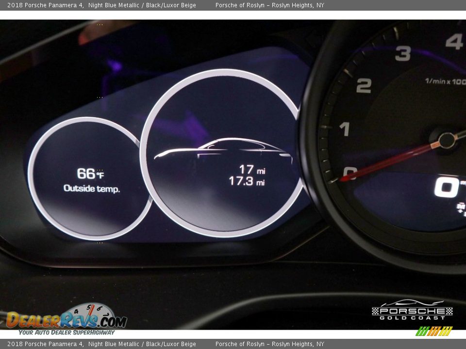 2018 Porsche Panamera 4 Night Blue Metallic / Black/Luxor Beige Photo #22