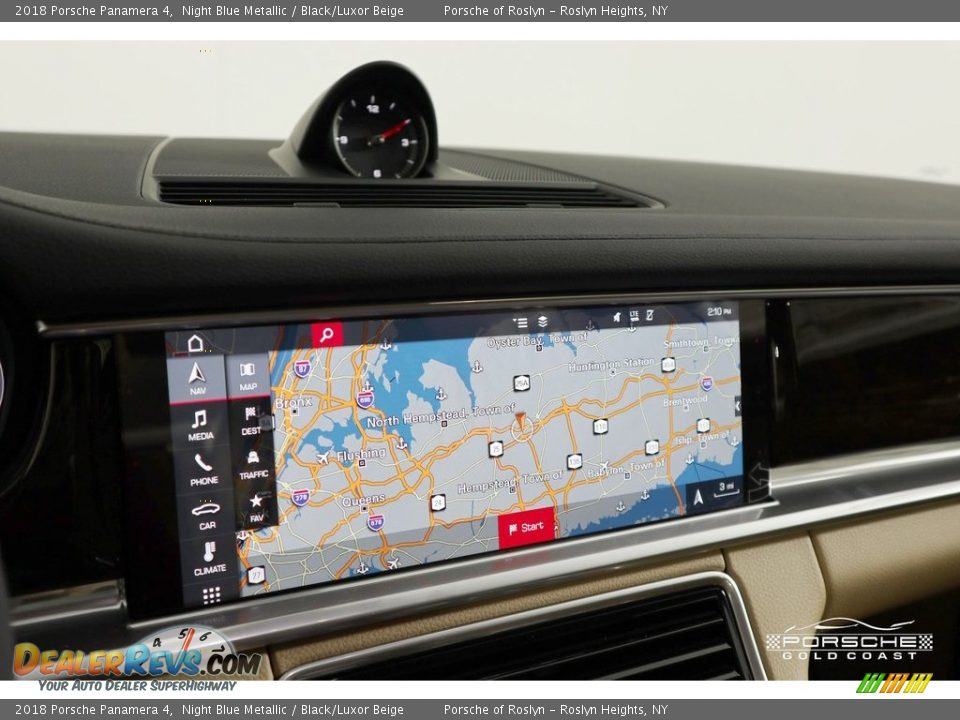2018 Porsche Panamera 4 Night Blue Metallic / Black/Luxor Beige Photo #24