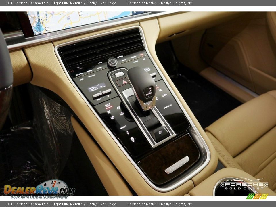2018 Porsche Panamera 4 Night Blue Metallic / Black/Luxor Beige Photo #25