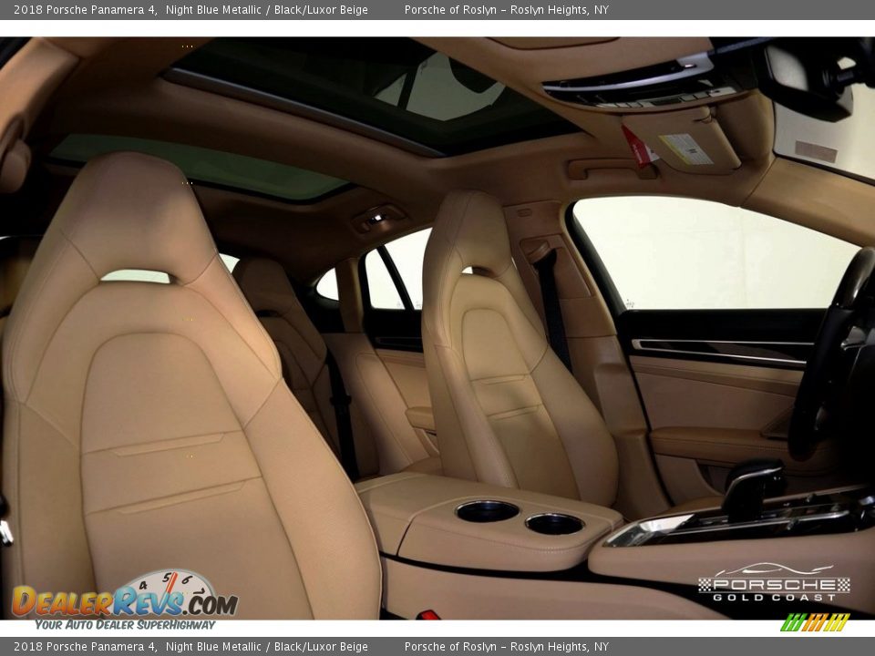 2018 Porsche Panamera 4 Night Blue Metallic / Black/Luxor Beige Photo #27