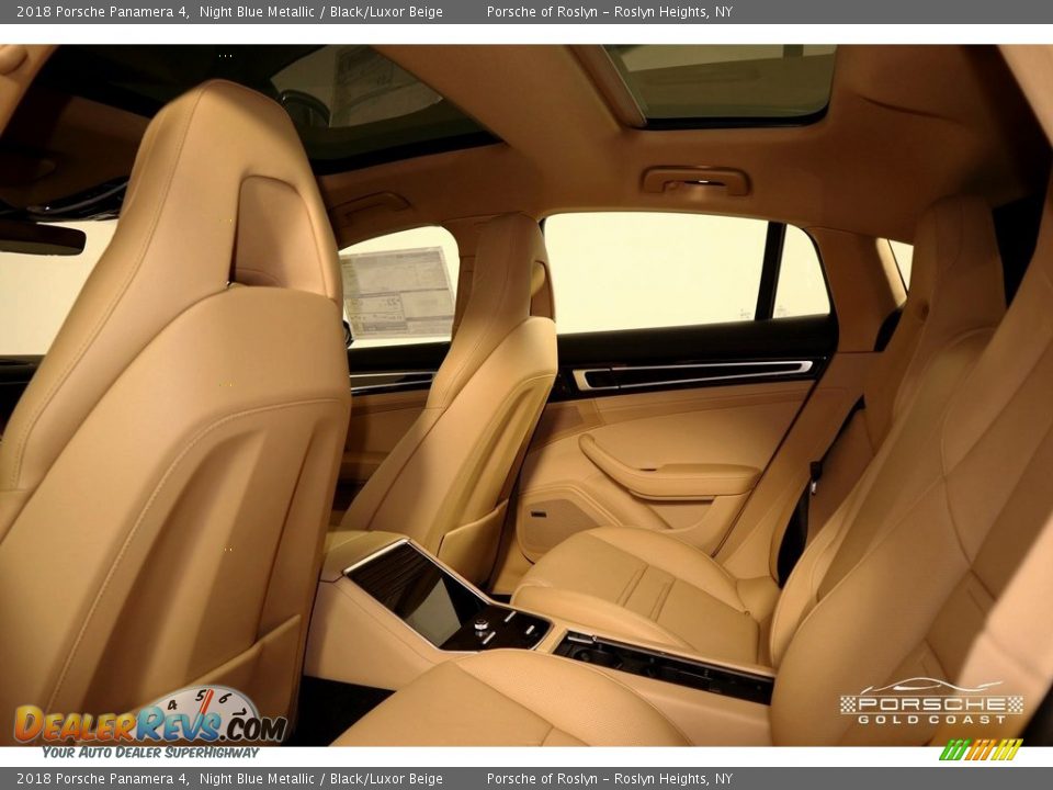 2018 Porsche Panamera 4 Night Blue Metallic / Black/Luxor Beige Photo #28