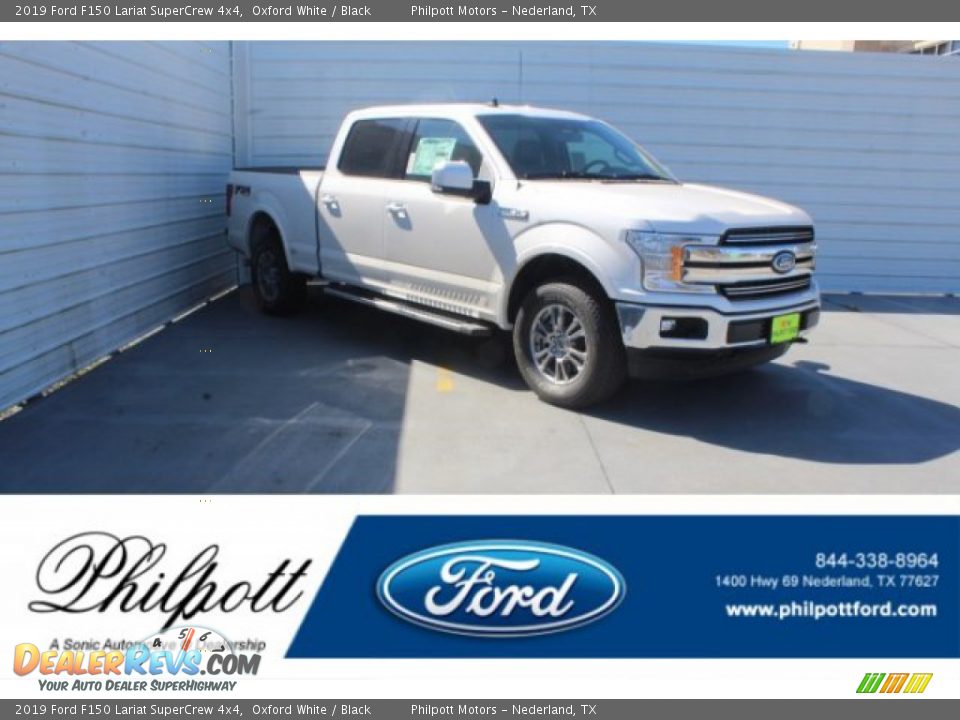 2019 Ford F150 Lariat SuperCrew 4x4 Oxford White / Black Photo #1