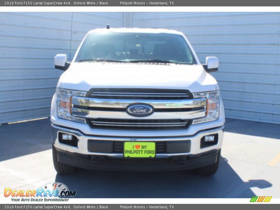 2019 Ford F150 Lariat SuperCrew 4x4 Oxford White / Black Photo #3