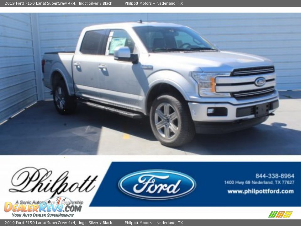2019 Ford F150 Lariat SuperCrew 4x4 Ingot Silver / Black Photo #1