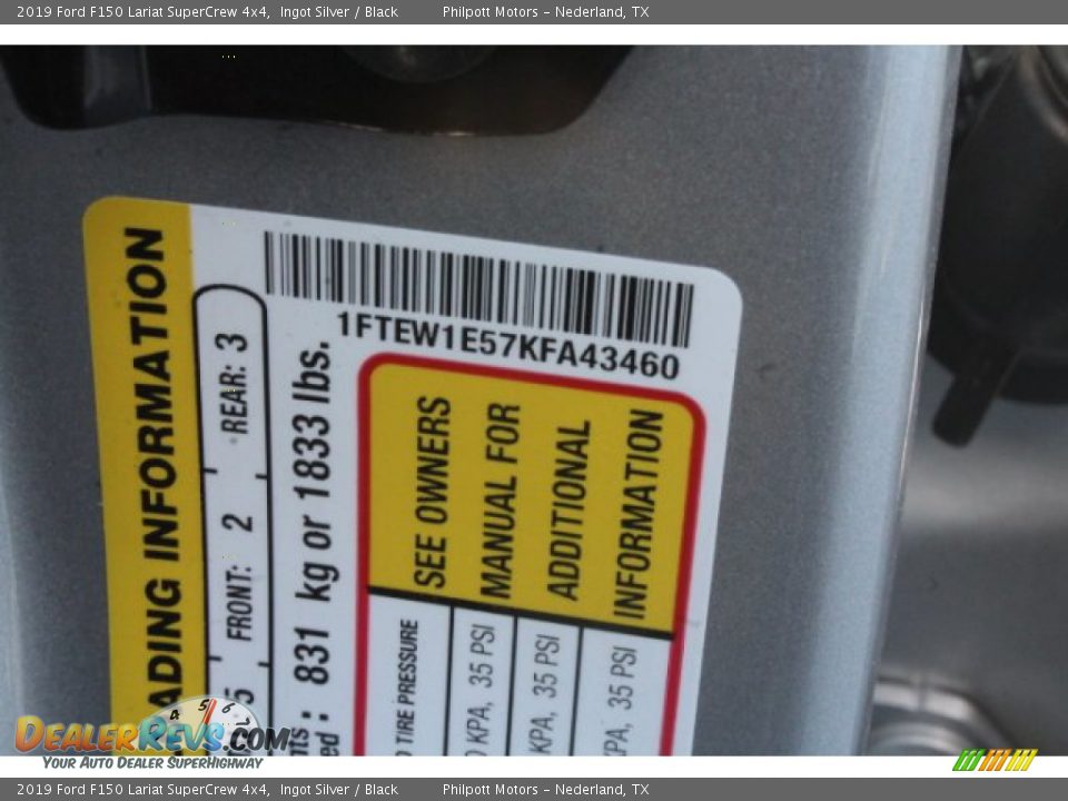 2019 Ford F150 Lariat SuperCrew 4x4 Ingot Silver / Black Photo #23