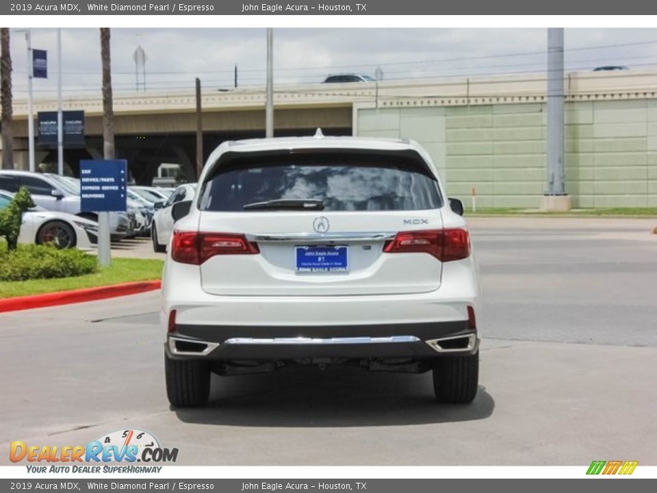 2019 Acura MDX White Diamond Pearl / Espresso Photo #6
