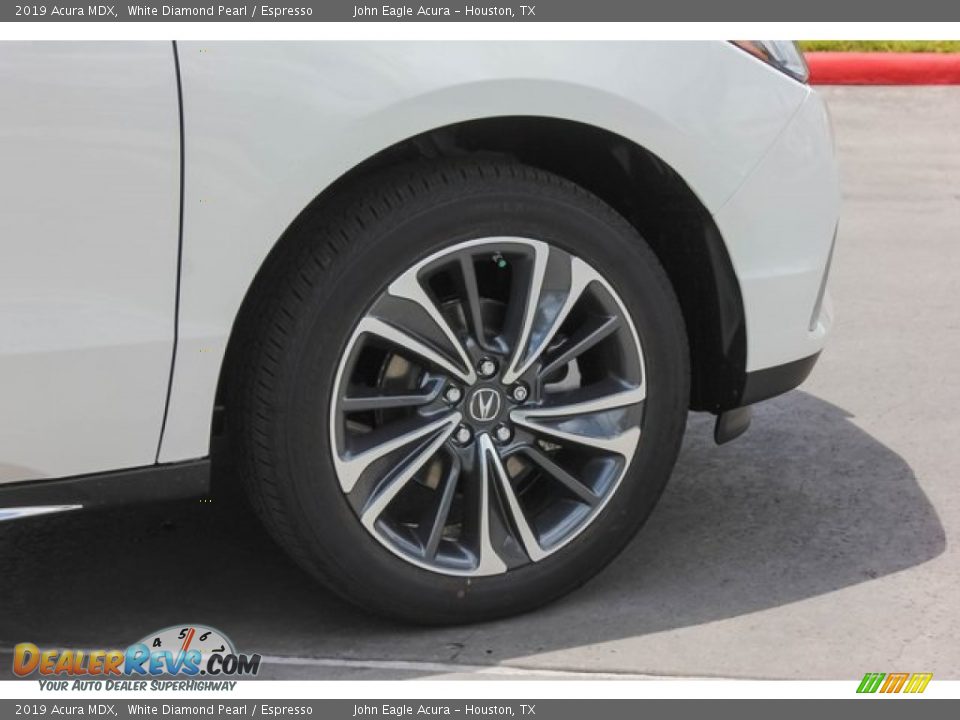 2019 Acura MDX White Diamond Pearl / Espresso Photo #10
