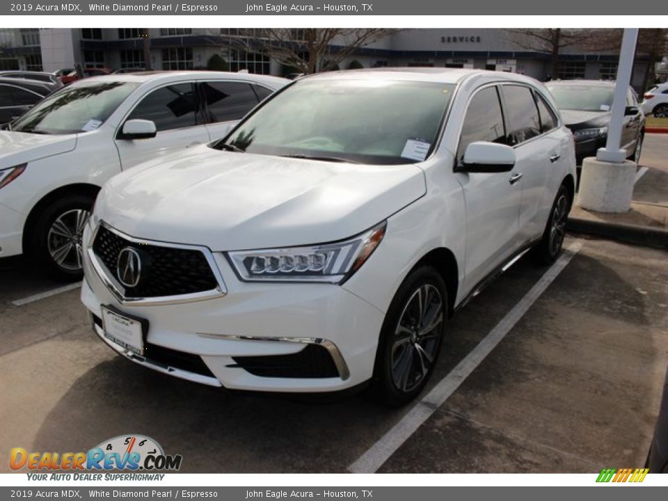 2019 Acura MDX White Diamond Pearl / Espresso Photo #11