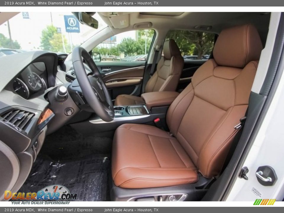 2019 Acura MDX White Diamond Pearl / Espresso Photo #16