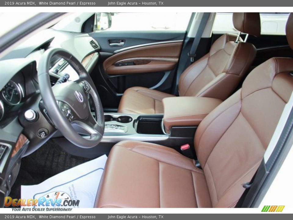 2019 Acura MDX White Diamond Pearl / Espresso Photo #18