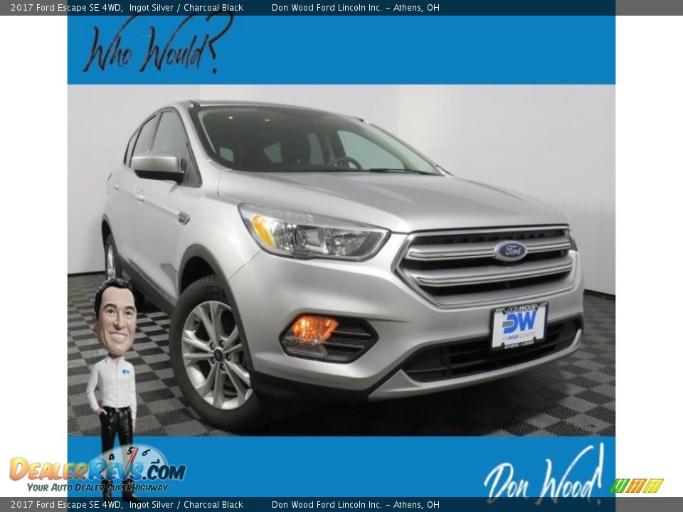 2017 Ford Escape SE 4WD Ingot Silver / Charcoal Black Photo #1