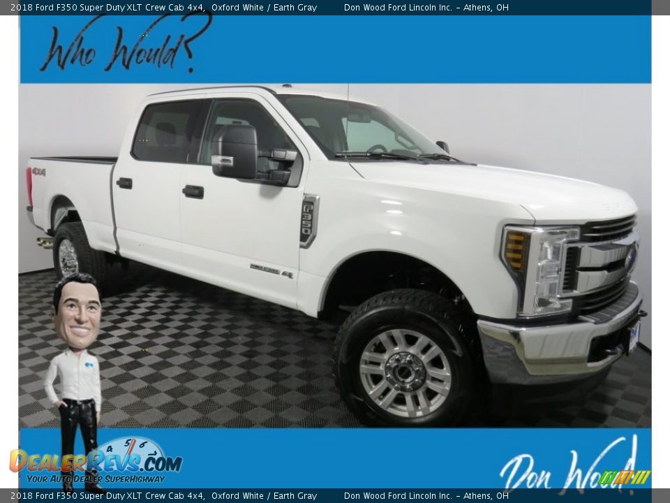 2018 Ford F350 Super Duty XLT Crew Cab 4x4 Oxford White / Earth Gray Photo #1