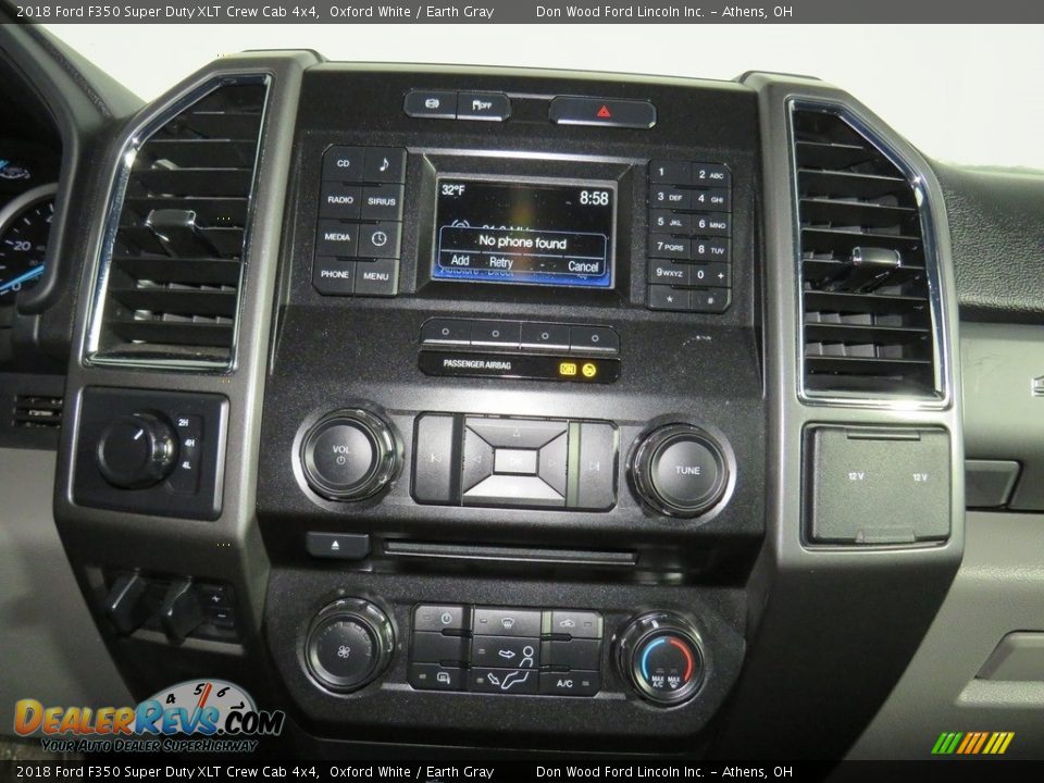2018 Ford F350 Super Duty XLT Crew Cab 4x4 Oxford White / Earth Gray Photo #13