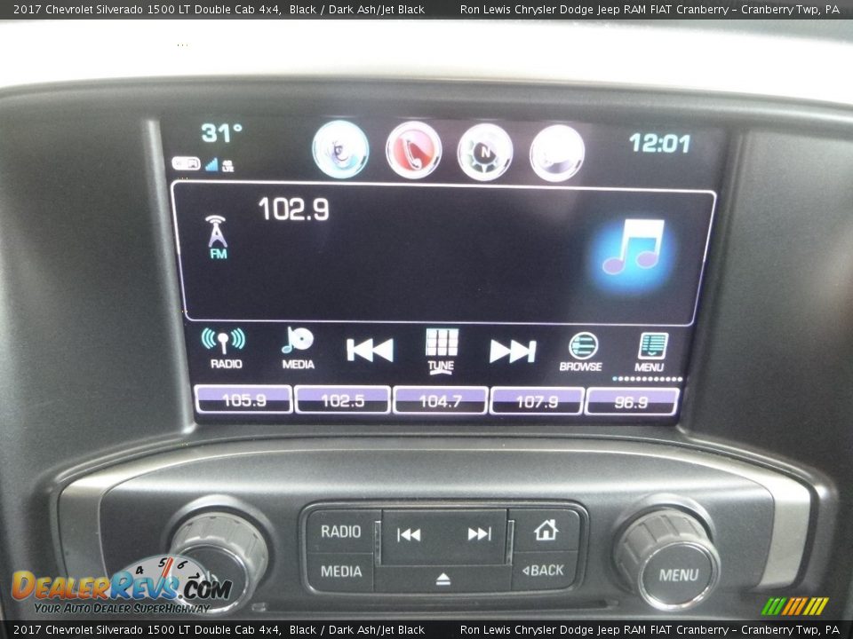 2017 Chevrolet Silverado 1500 LT Double Cab 4x4 Black / Dark Ash/Jet Black Photo #16