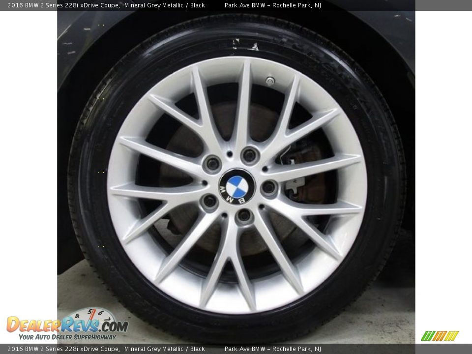 2016 BMW 2 Series 228i xDrive Coupe Mineral Grey Metallic / Black Photo #24