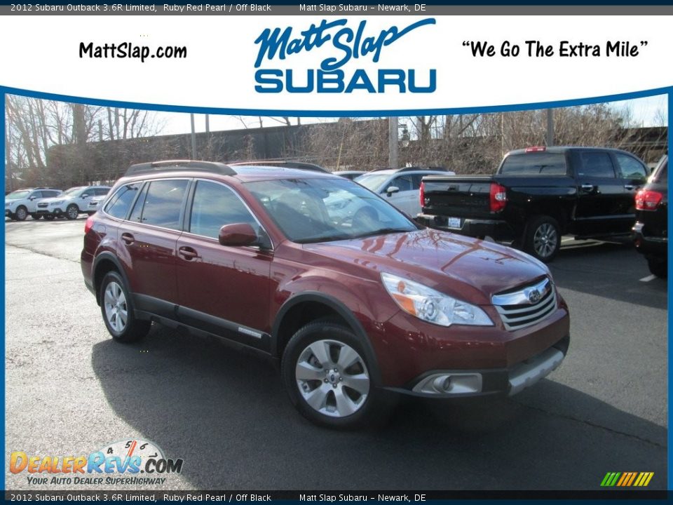2012 Subaru Outback 3.6R Limited Ruby Red Pearl / Off Black Photo #1