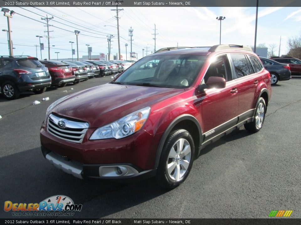 2012 Subaru Outback 3.6R Limited Ruby Red Pearl / Off Black Photo #2