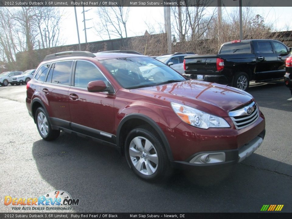 2012 Subaru Outback 3.6R Limited Ruby Red Pearl / Off Black Photo #4