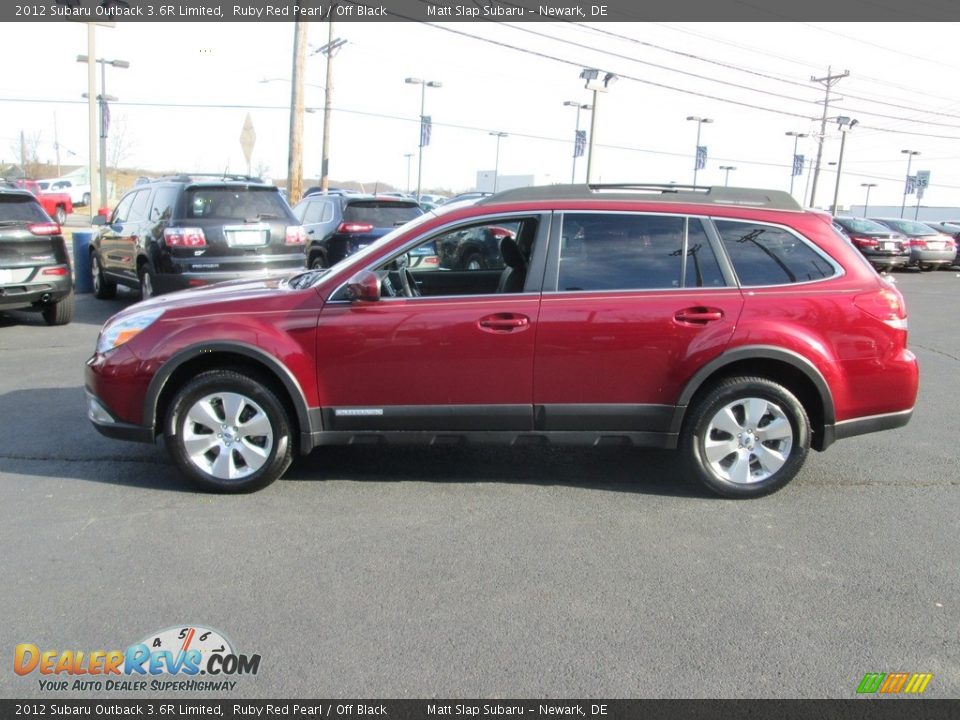 2012 Subaru Outback 3.6R Limited Ruby Red Pearl / Off Black Photo #9