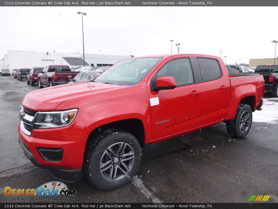 2019 Chevrolet Colorado WT Crew Cab 4x4 Red Hot / Jet Black/Dark Ash Photo #1