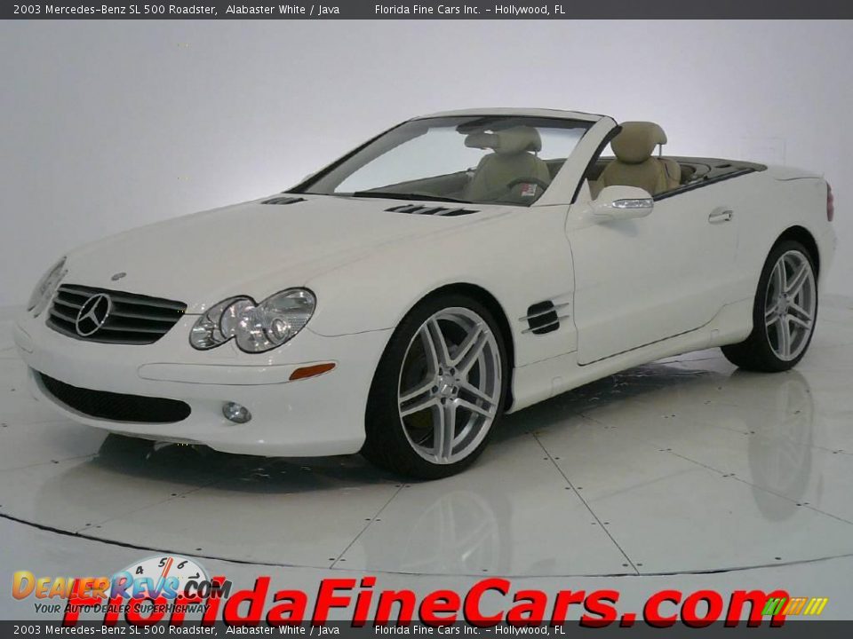 2003 Mercedes-Benz SL 500 Roadster Alabaster White / Java Photo #1