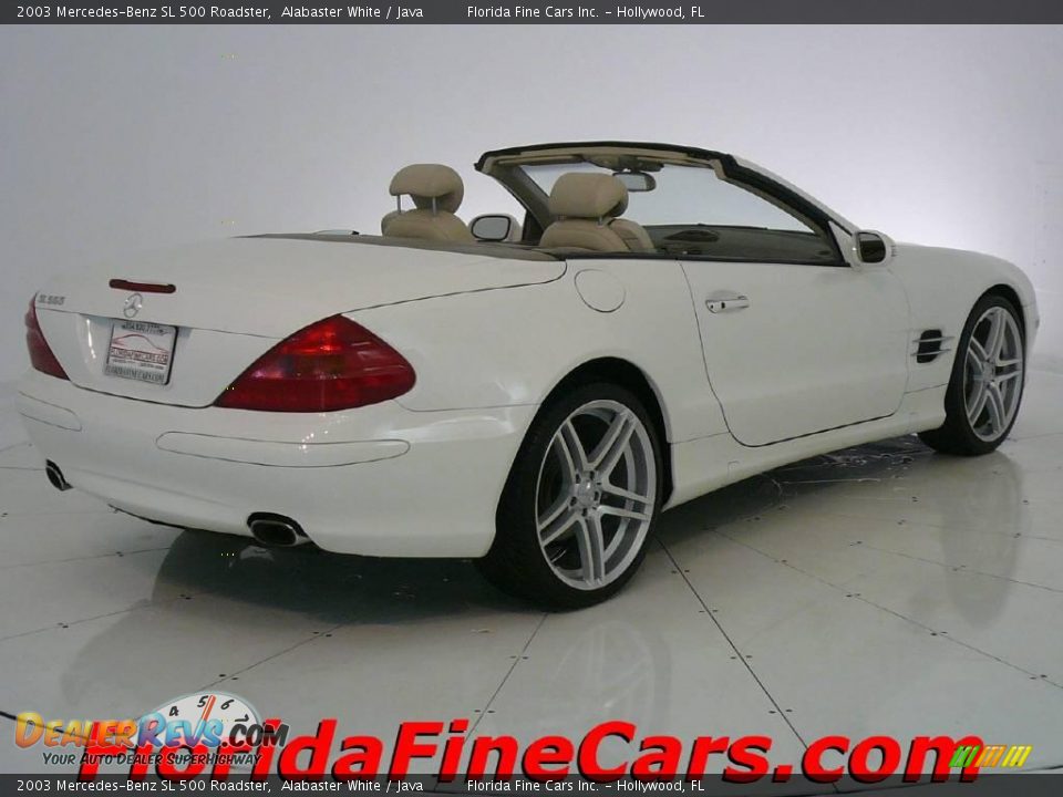 2003 Mercedes-Benz SL 500 Roadster Alabaster White / Java Photo #2