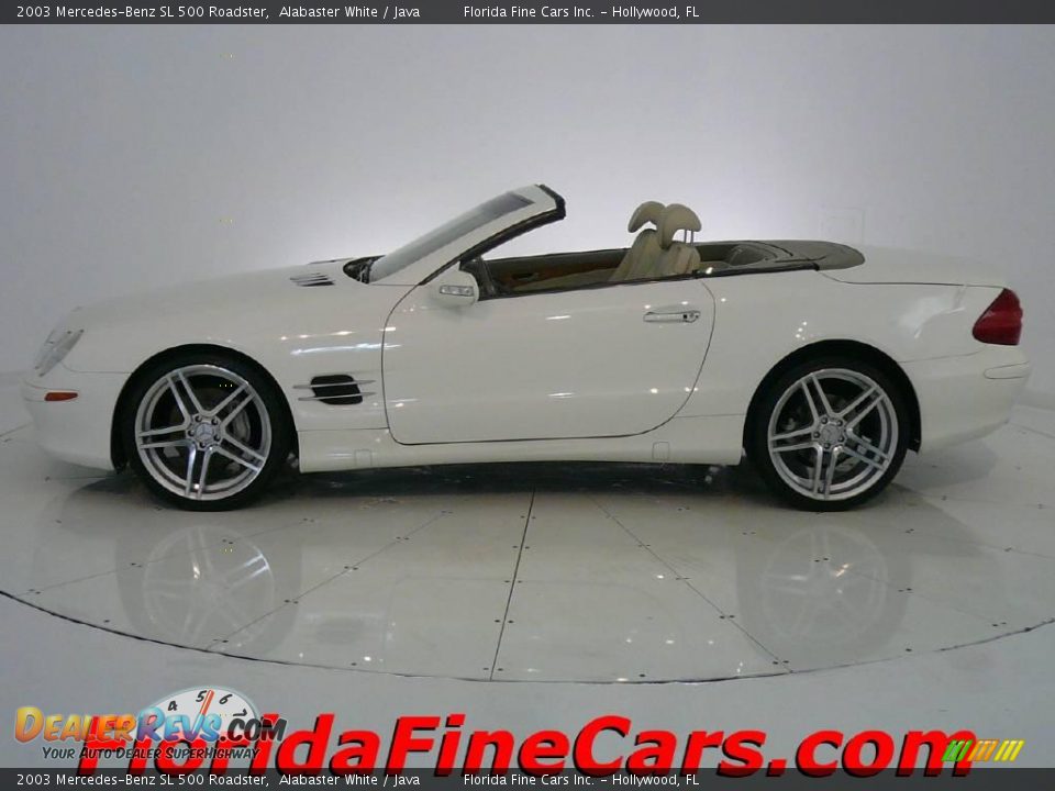 2003 Mercedes-Benz SL 500 Roadster Alabaster White / Java Photo #3