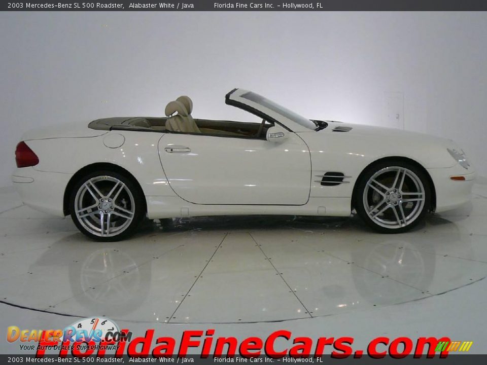 2003 Mercedes-Benz SL 500 Roadster Alabaster White / Java Photo #4