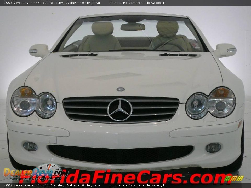 2003 Mercedes-Benz SL 500 Roadster Alabaster White / Java Photo #5