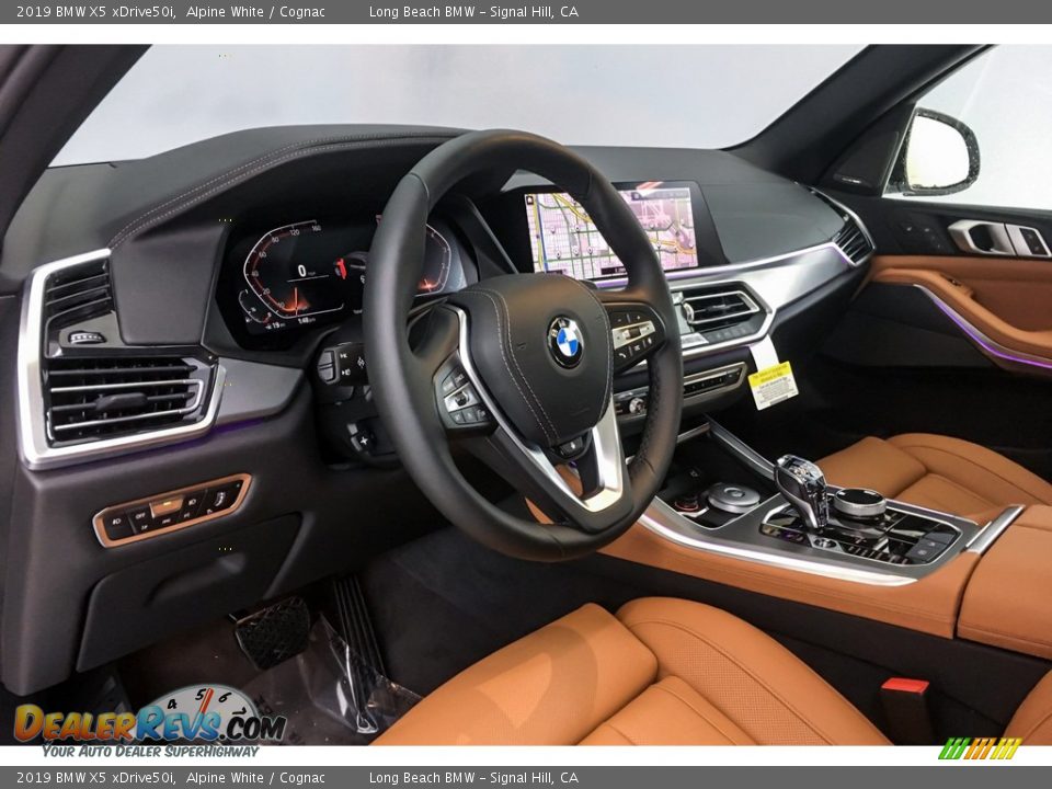 2019 BMW X5 xDrive50i Alpine White / Cognac Photo #4