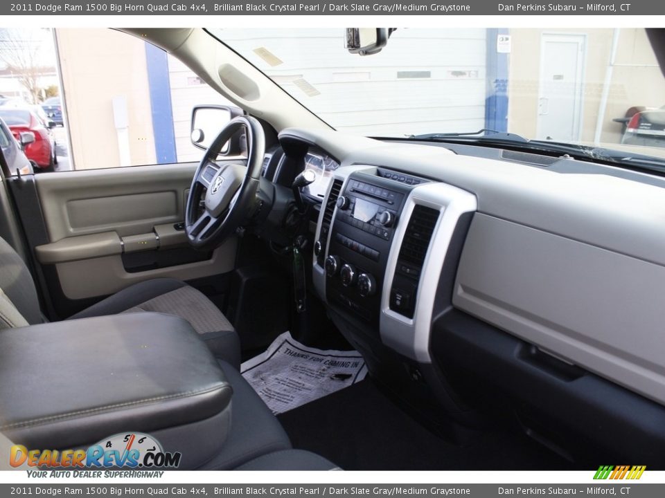 2011 Dodge Ram 1500 Big Horn Quad Cab 4x4 Brilliant Black Crystal Pearl / Dark Slate Gray/Medium Graystone Photo #9