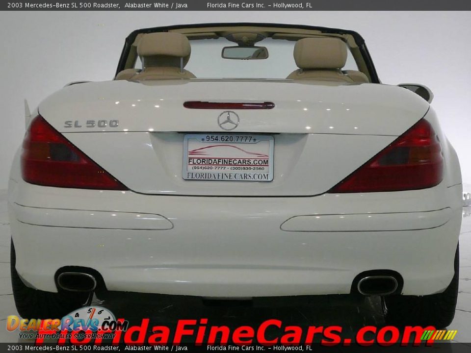 2003 Mercedes-Benz SL 500 Roadster Alabaster White / Java Photo #6