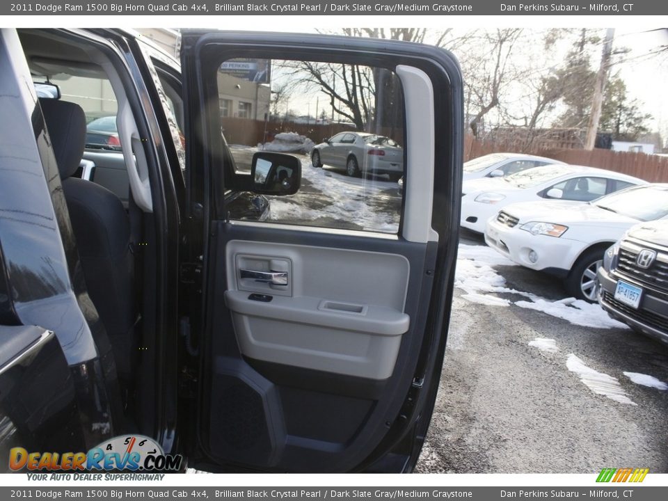 2011 Dodge Ram 1500 Big Horn Quad Cab 4x4 Brilliant Black Crystal Pearl / Dark Slate Gray/Medium Graystone Photo #17