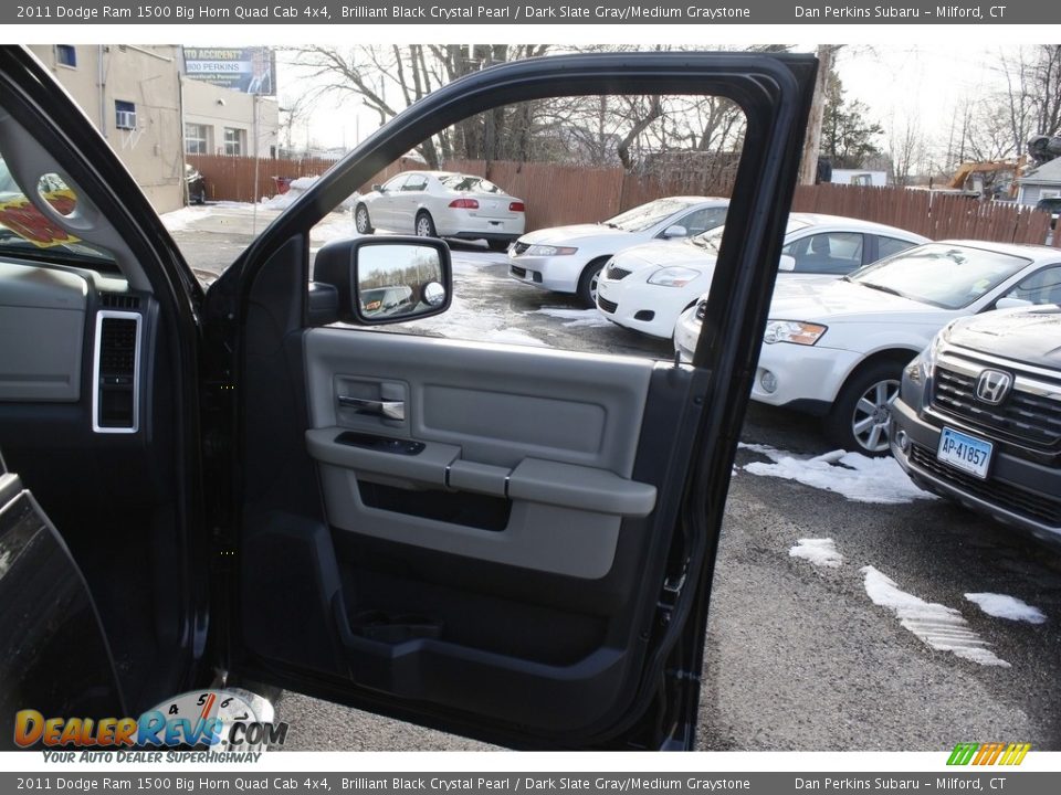 2011 Dodge Ram 1500 Big Horn Quad Cab 4x4 Brilliant Black Crystal Pearl / Dark Slate Gray/Medium Graystone Photo #18