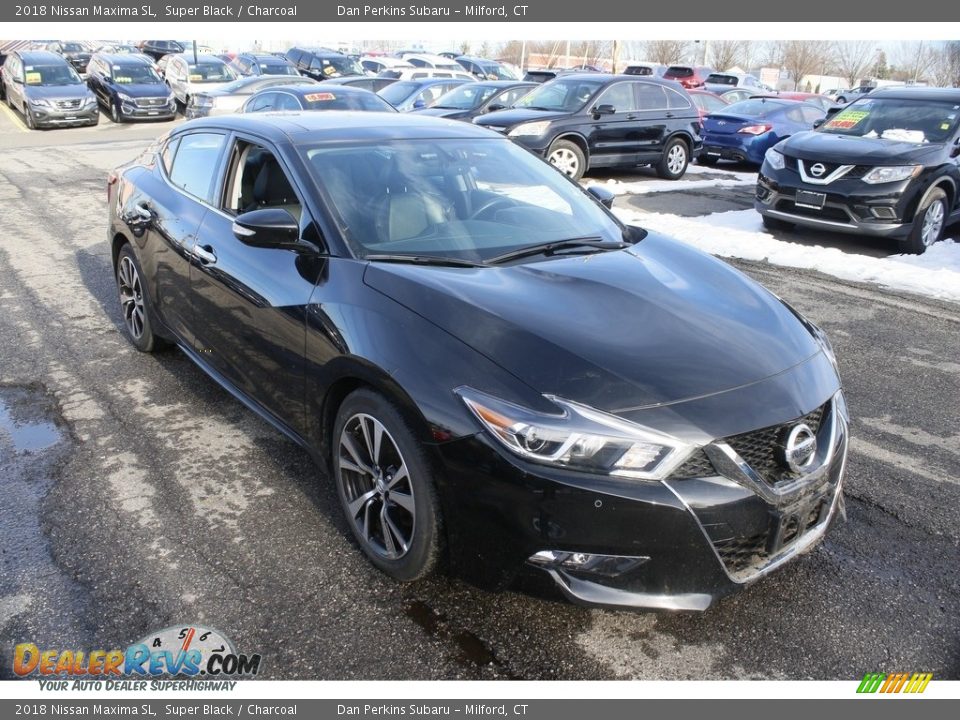 2018 Nissan Maxima SL Super Black / Charcoal Photo #1