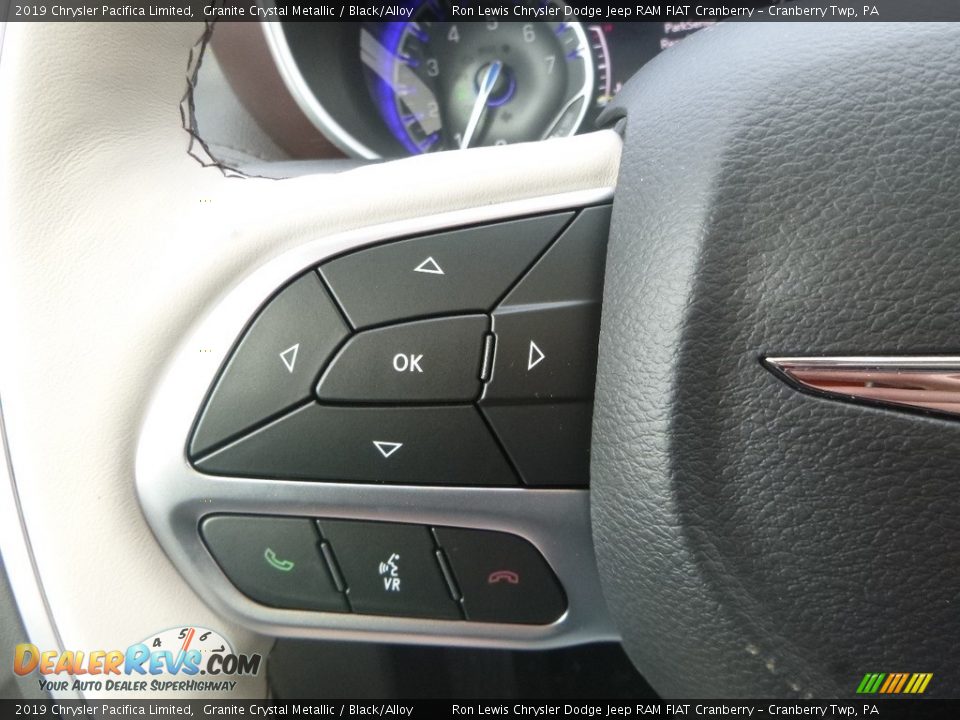 2019 Chrysler Pacifica Limited Granite Crystal Metallic / Black/Alloy Photo #20