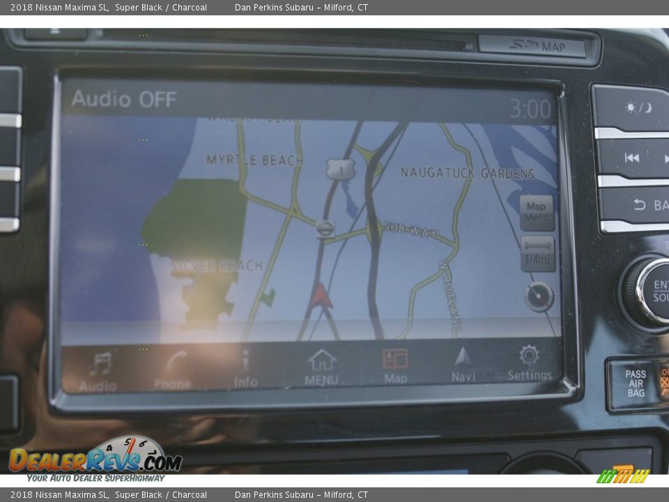 2018 Nissan Maxima SL Super Black / Charcoal Photo #14