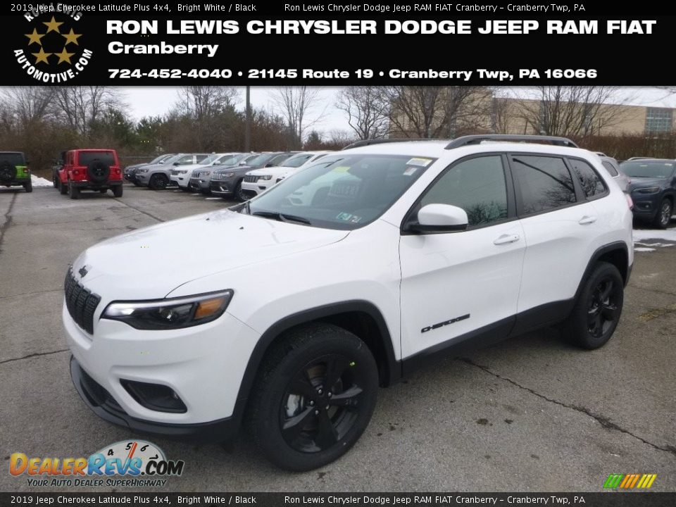 2019 Jeep Cherokee Latitude Plus 4x4 Bright White / Black Photo #1