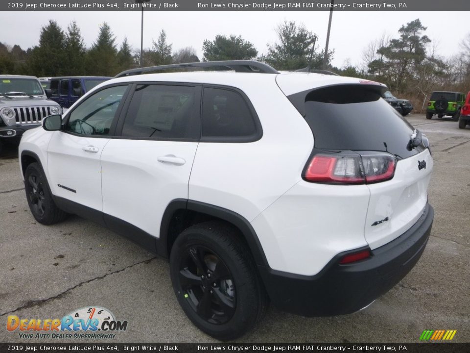 2019 Jeep Cherokee Latitude Plus 4x4 Bright White / Black Photo #3