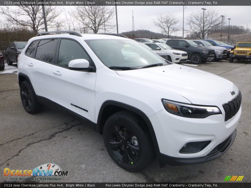 2019 Jeep Cherokee Latitude Plus 4x4 Bright White / Black Photo #7