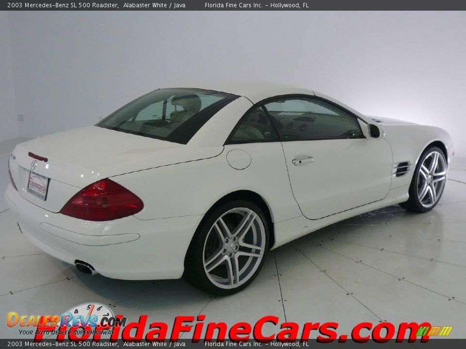 2003 Mercedes-Benz SL 500 Roadster Alabaster White / Java Photo #9