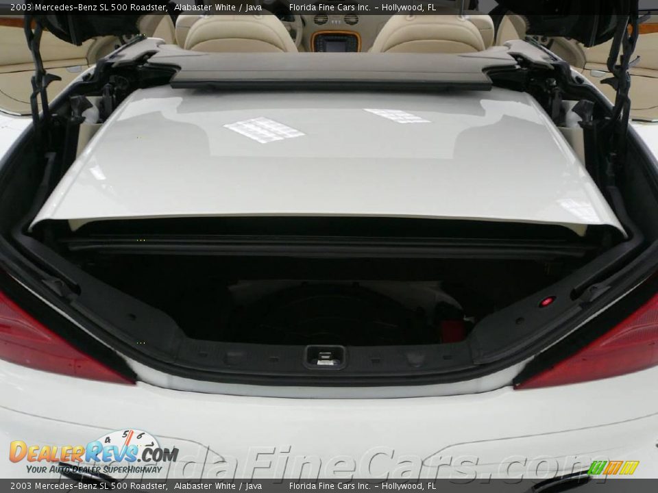 2003 Mercedes-Benz SL 500 Roadster Alabaster White / Java Photo #11