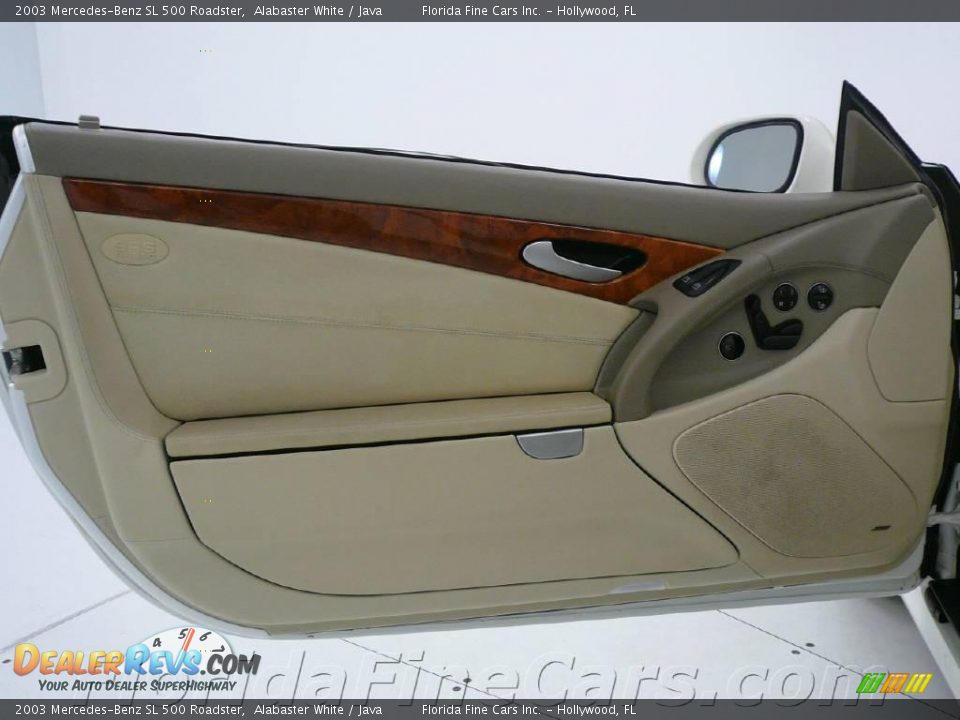 2003 Mercedes-Benz SL 500 Roadster Alabaster White / Java Photo #12