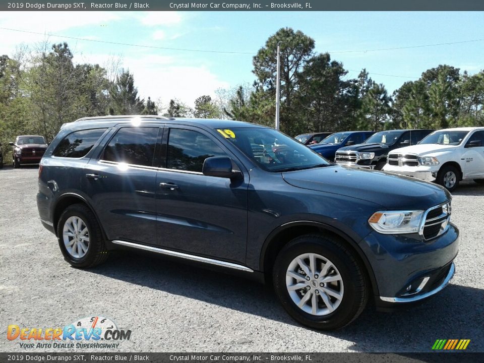2019 Dodge Durango SXT Reactor Blue / Black Photo #7