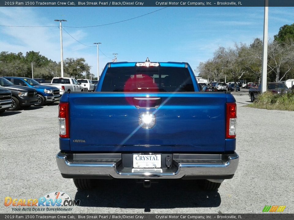 2019 Ram 1500 Tradesman Crew Cab Blue Streak Pearl / Black/Diesel Gray Photo #4