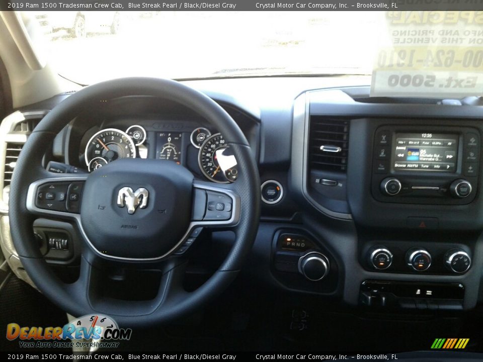 2019 Ram 1500 Tradesman Crew Cab Blue Streak Pearl / Black/Diesel Gray Photo #13