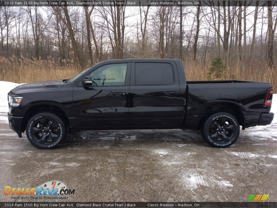 2019 Ram 1500 Big Horn Crew Cab 4x4 Diamond Black Crystal Pearl / Black Photo #3