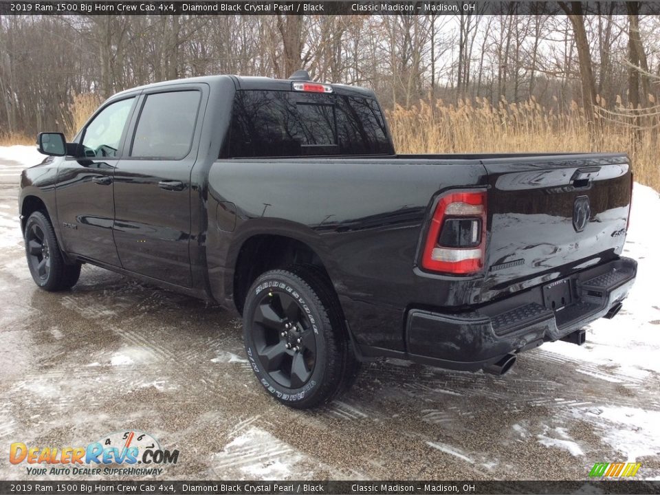 2019 Ram 1500 Big Horn Crew Cab 4x4 Diamond Black Crystal Pearl / Black Photo #4